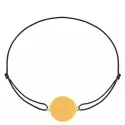 Gourmette - Bracelet cordon médaille à personnaliser en or jaune 9 carats – 12 mm - 0