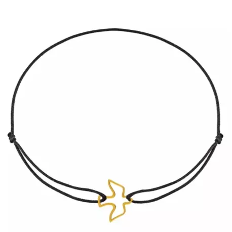 bracelet cordon Saint Esprit en or jaune 9 carats