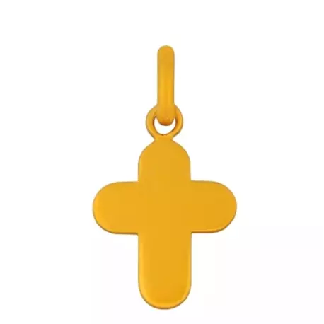 pendentif croix arrondie en or jaune 9 carats