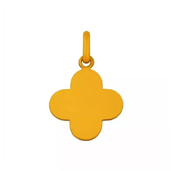 pendentif croix trèfle en or jaune 9 carats