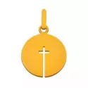 Pendentif croix classique - Médaille Croix ouverte en or jaune 9 carats – 14 mm - 0