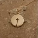 Pendentif croix classique - Médaille Croix ouverte en or jaune 9 carats – 14 mm - 1