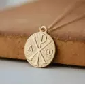 Médaille Symboles - Médaille Chrisme martelé en or jaune 9 carats - 1
