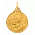 Médaille Vierge à l'Enfant - Médaille Madone de Botticelli en or jaune 9 carats - 0