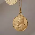 Médaille Vierge à l'Enfant - Médaille Madone de Botticelli en or jaune 9 carats - 1