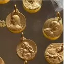 Médaille Vierge - Médaille Vierge au Lys en or jaune 18 carats - 2