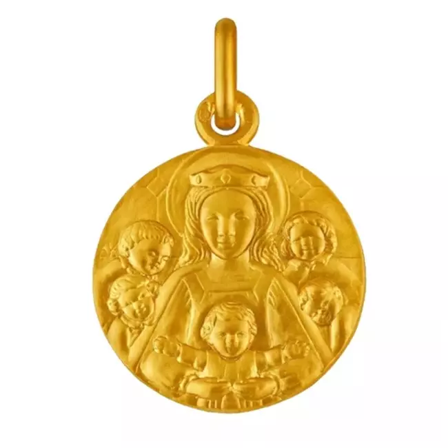 Médaille Notre Dame de la Famille or jaune 9 carats