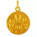 Médaille Vierge à l'Enfant - Médaille Notre Dame de la Famille 22 mm en or jaune 9 carats - 0