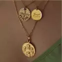 Médaille Vierge à l'Enfant - Médaille Notre Dame de la Famille 22 mm en or jaune 9 carats - 1