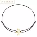 Bracelet sur cordon - Bracelet cordon Saint Esprit en or jaune 9 carats - 0