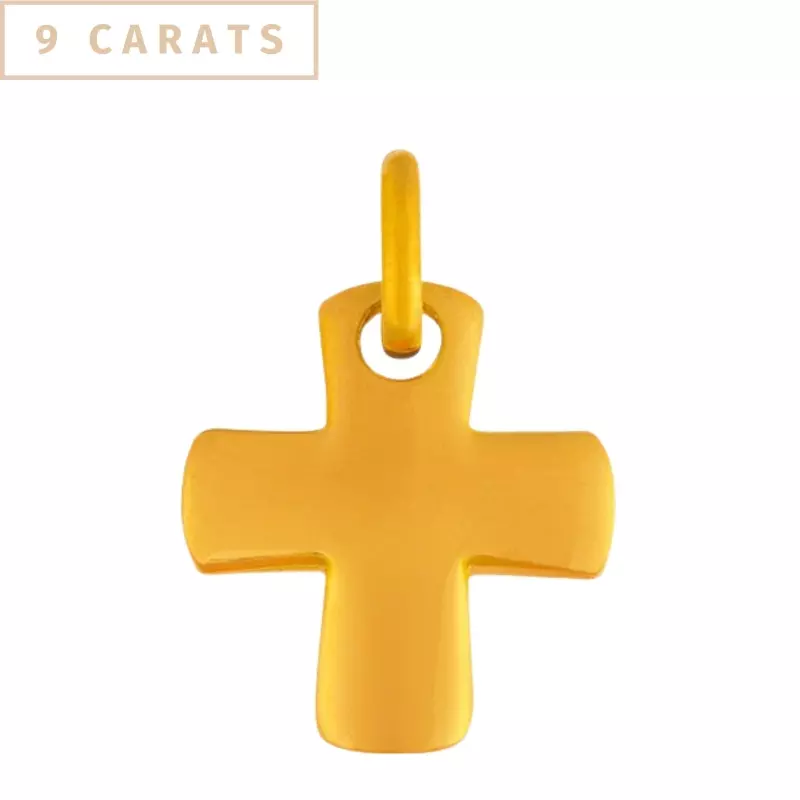 Pendentif croix classique - Croix grecque en or jaune 9 carats
