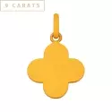 Pendentif croix classique - Croix trèfle en or jaune 9 carats - 0