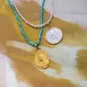 Médaille de baptême - Médaille Vierge aimante en nacre - 4