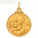 Médaille Vierge à l'Enfant - Médaille Madone de Botticelli en or jaune 9 carats - 0