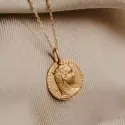 Médaille Vierge - Médaille Étoile du Matin en or jaune 9 carats - 1