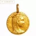 Médaille Vierge - Médaille Étoile du Matin en or jaune 9 carats - 0