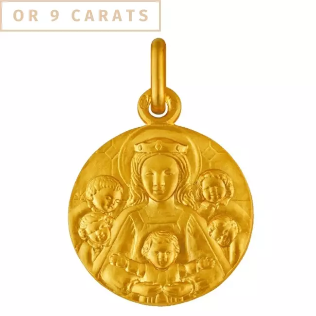 Médaille Notre Dame de la Famille or jaune 9 carats