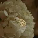 Médaille Vierge à l'Enfant - Médaille Notre Dame de la Famille 22 mm en or jaune 18 carats - 1