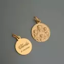 Médaille Vierge à l'Enfant - Médaille Notre Dame de la Famille 22 mm en or jaune 18 carats - 5