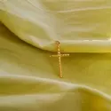 Pendentif croix classique - Pendentif Croix Torsadée en or jaune 18 carats - 5