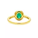 Bague - Bague Juliette • entourage émeraude et diamants, or jaune 18 carats - 3