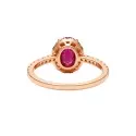 Bague - Bague Juliette • entourage rubis et diamants, or rose 18 carats - 2