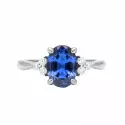 Bague - Bague Colette • saphir, diamants et or blanc 18 carats - 0