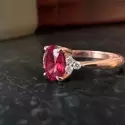 Bague - Bague Colette • rubis, diamants et or rose 18 carats - 1