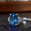Bague - Bague Colette • saphir, diamants et or blanc 18 carats - 1