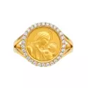 Bague - Bague Médaille Notre Dame de la confiance • Diamants - 0