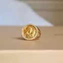 Bague - Bague Médaille Notre Dame de la confiance • Diamants - 1