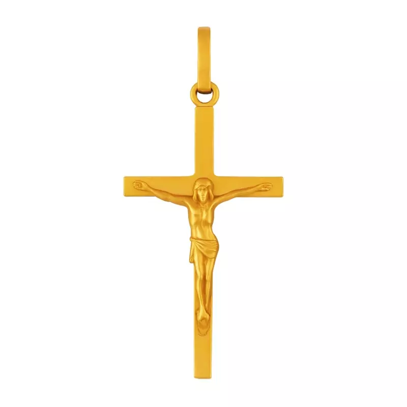 Pendentif croix classique - Pendentif croix latine avec Christ