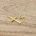 Pendentif croix classique - Pendentif Croix Jonc Fil en or jaune 18 carats - 1