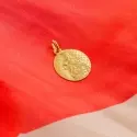 Médailles de baptême Or 9 carats - Médaille Notre Dame de France • Or 9 carats - 7