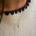 Pendentif croix classique - Pendentif Petite Croix en Or Jaune 18 Carats - 3