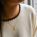Pendentif  - Croix trèfle en or jaune 18 carats - 3