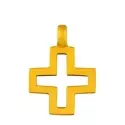 Pendentif  - Pendentif croix ajourée or jaune - 0