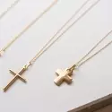 Pendentif croix classique - Croix grecque en or jaune 18 carats - 1