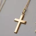 Pendentif croix classique - Croix Plate bords chanfreinés - 3