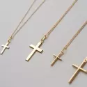 Pendentif croix classique - Croix Plate bords chanfreinés - 5