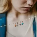 Pendentif  - Pendentif croix  bleu - 1