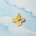 Pendentif croix classique - Croix Arcabas ajourée en or jaune 18 carats - 18 mm - 2