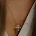 Collection Croix diamants - Croix Célestine or blanc & diamants - 1