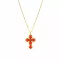 Collier - Collier Jeanne • croix corail - 0