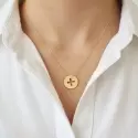  Médaille Esquisse - Pendentif Croix latine en or jaune - 1
