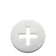 Pendentif Croix latine or blanc