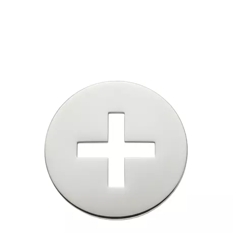 Pendentif croix latine or blanc