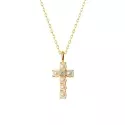 Collier - Collier Sixtine • Croix perles diamant - 0