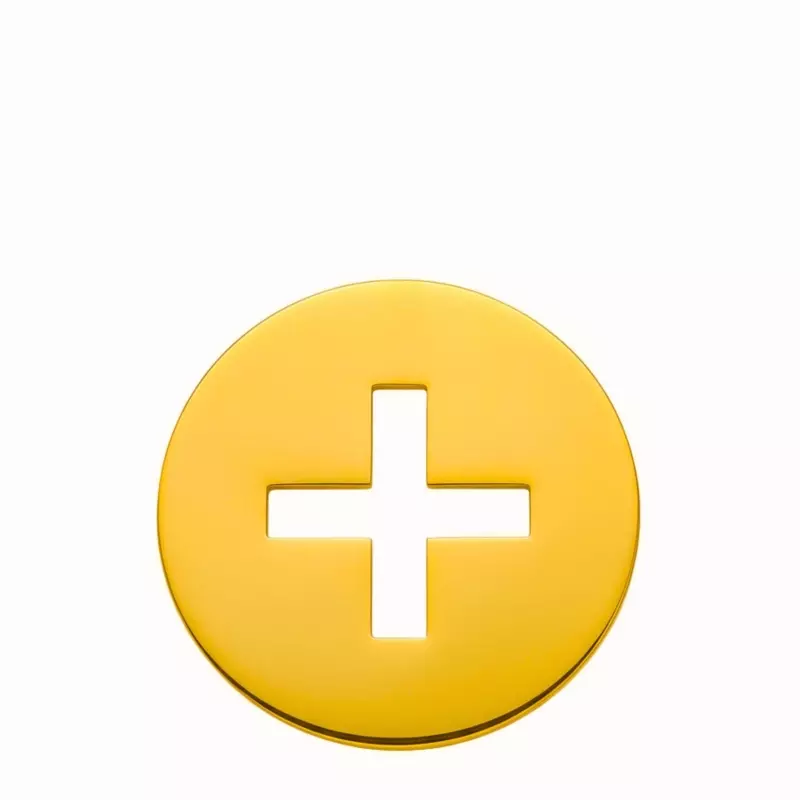  Médaille Esquisse - Pendentif Croix latine en or jaune