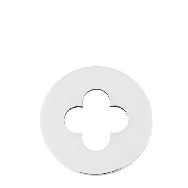 Pendentif croix romane or blanc